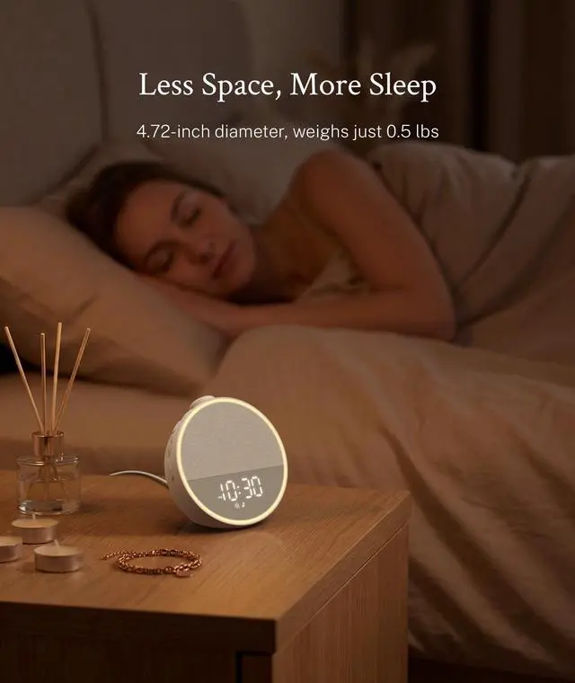 Alt view image 3 of 7 - Sound Machine, Alarm Clock, Night Light, Screen-Free Sleep Routine