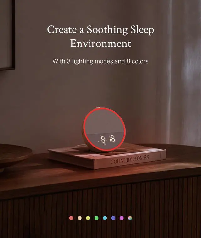Alt view image 6 of 7 - Sound Machine, Alarm Clock, Night Light, Screen-Free Sleep Routine