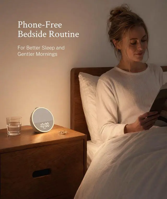 Alt view image 7 of 7 - Sound Machine, Alarm Clock, Night Light, Screen-Free Sleep Routine
