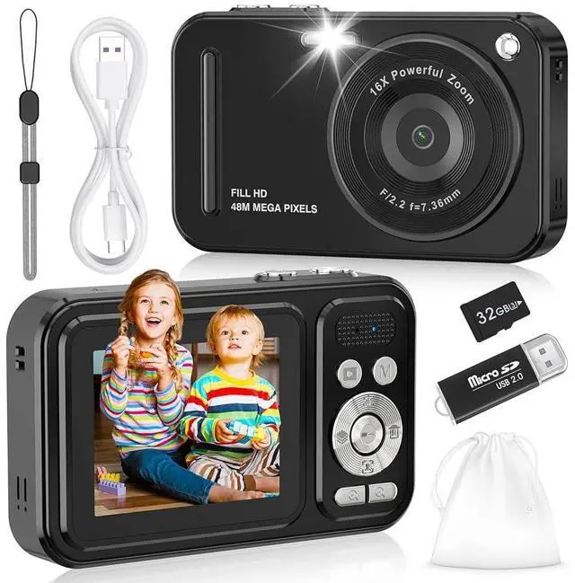 Main image of Digital Camera for Kids, 48MP FHD 1080P Point and Shoot Digital Cameras with 16X Zoom Anti-Shake