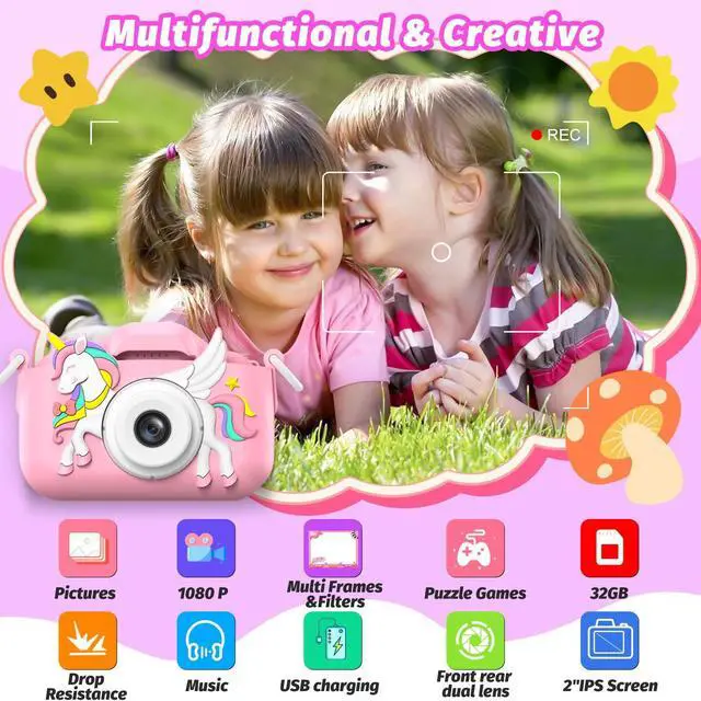 Alt view image 2 of 7 - Children's Camera Toys for Girls & Boys, 3-12 Years - 1080P HD Video Kids Digital Camera - Perfect for Christmas & Birthday Gifts