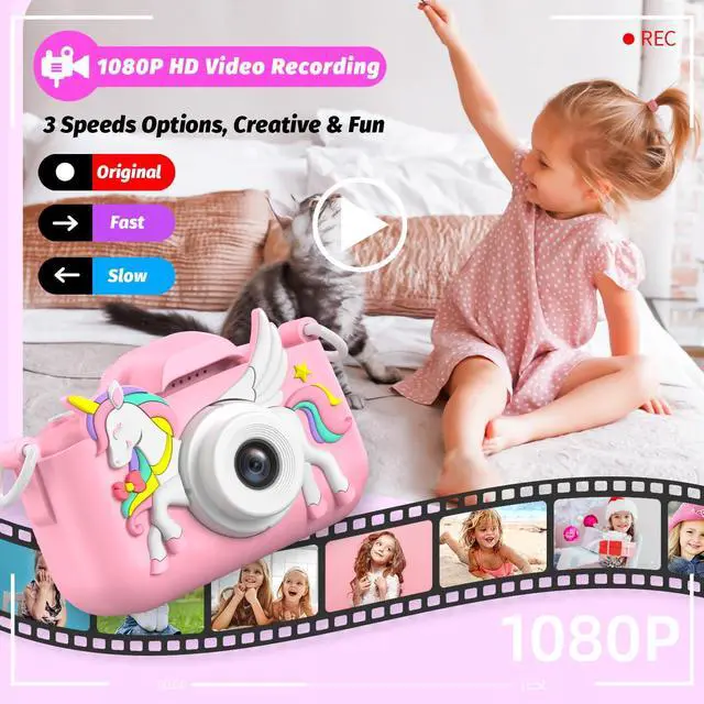 Alt view image 4 of 7 - Children's Camera Toys for Girls & Boys, 3-12 Years - 1080P HD Video Kids Digital Camera - Perfect for Christmas & Birthday Gifts