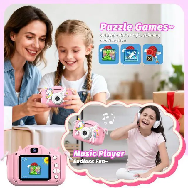 Alt view image 6 of 7 - Children's Camera Toys for Girls & Boys, 3-12 Years - 1080P HD Video Kids Digital Camera - Perfect for Christmas & Birthday Gifts
