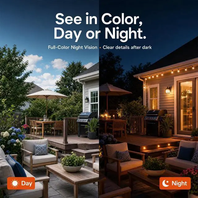 Alt view image 4 of 7 - 2K Solar-Powered Outdoor Security Camera, Wireless WiFi, Spotlight