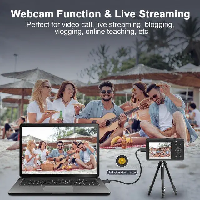 Alt view image 5 of 7 - 5K Digital Camera,80MP Vlogging Camera for YouTube with 18X Digital Zoom | Dual Screens,WIFI,Flash,32GB TF Card & 2 Batteries,Portable Compact Camera for Kids Teens Adult