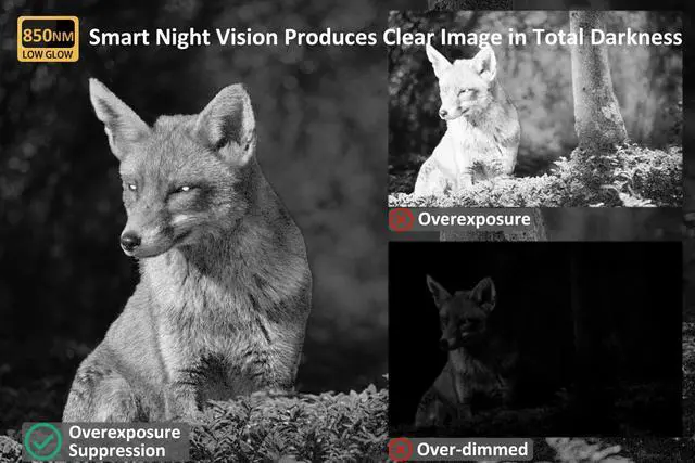 Alt view image 2 of 7 - P60 Pro Trail Camera, 2K 48MP, Clear 100ft Night Vision Motion Activated, Hunting Game Camera with Fast 0.1s Trigger Speed, IP66 Waterproof