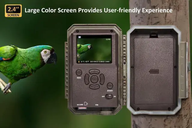 Alt view image 4 of 7 - P60 Pro Trail Camera, 2K 48MP, Clear 100ft Night Vision Motion Activated, Hunting Game Camera with Fast 0.1s Trigger Speed, IP66 Waterproof