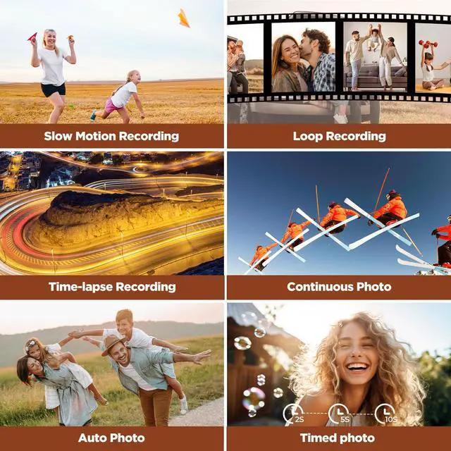 Alt view image 7 of 7 - 4K Digital Camera for Photography, 64MP Autofocus Vlogging Camera with Dual Lens 18X Zoom, 3" LCD Screen, Built-in Flash, Compact Point and Shoot Travel Camera with 64GB Card, 2 Batteries
