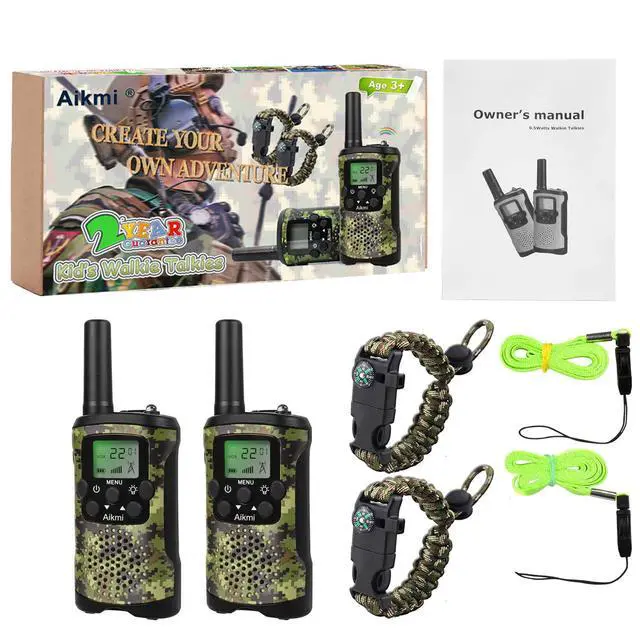 Alt view image 7 of 7 - Walkie Talkies for Kids 22 Channel 2 Way Radio 3 Miles Long Range Handheld Walkie Talkies Durable Toy Best Birthday Gifts for 6 Year Old Boys and Girls fit Adventure Game Camping (Green Camo 1)