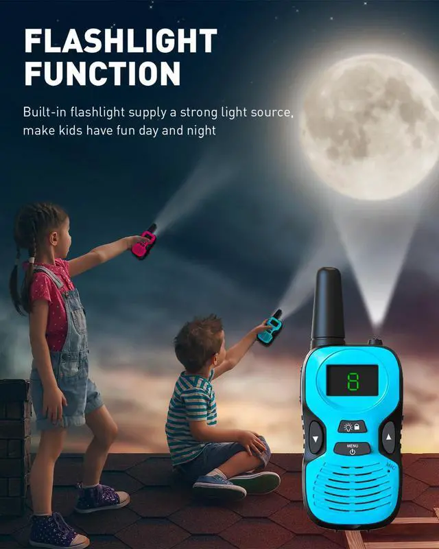 Alt view image 5 of 7 - Walkie Talkies for Kids Long Range: 4 Pack 4-Color Replaceable Back Shell