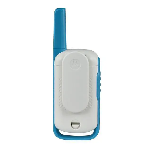 Alt view image 2 of 7 - Portable FRS, T114, Talkabout, Two-Way Radios, Battery Operated, 22 Channel, 16 Mile, White/Blue, 2 Pack
