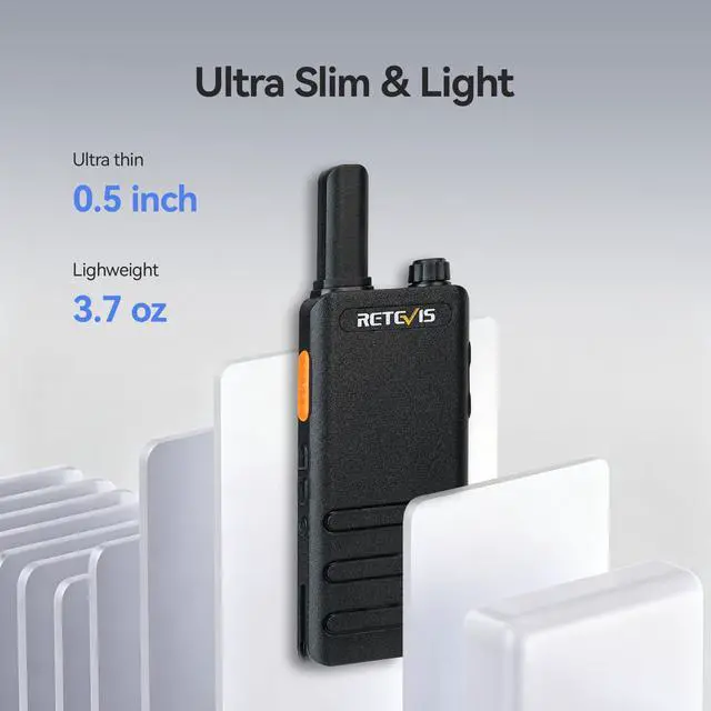 Alt view image 2 of 7 - RT22P,New Version of RT22(2.0),Rechargeable Walkie Talkies for Adults,Compact FRS Two-Way Radios,VOX Handsfree,1620mAh Large Battery,USB C Charger,2 Way Radio for Small Store Hotel(4 Pack)
