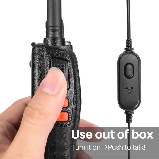 Alt view image 3 of 7 - BF-88ST Walkie Talkies Long Range (6 Pack), Rechargeable Two Way Radio with 6 Way Multi Unit Charger, License-Free Walky Talky for Adults with Earpieces, USB Charging, Black