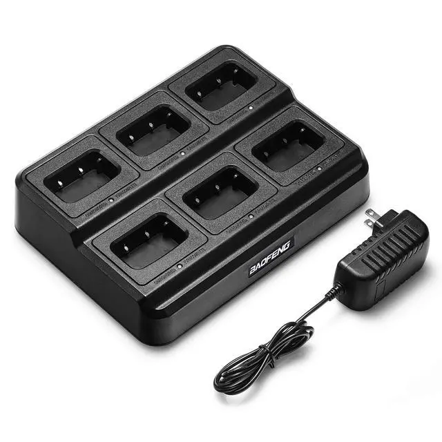 Alt view image 2 of 7 - 6pcs BF-888S Walkie Talkie for Adults, Long Range Two Way Radio, 1500mAh 16 CH, 6 Radios 6 Earpieces 1 Six-way Charger 1 Cable