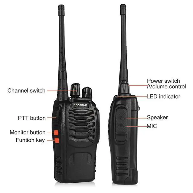 Alt view image 5 of 7 - 6pcs BF-888S Walkie Talkie for Adults, Long Range Two Way Radio, 1500mAh 16 CH, 6 Radios 6 Earpieces 1 Six-way Charger 1 Cable