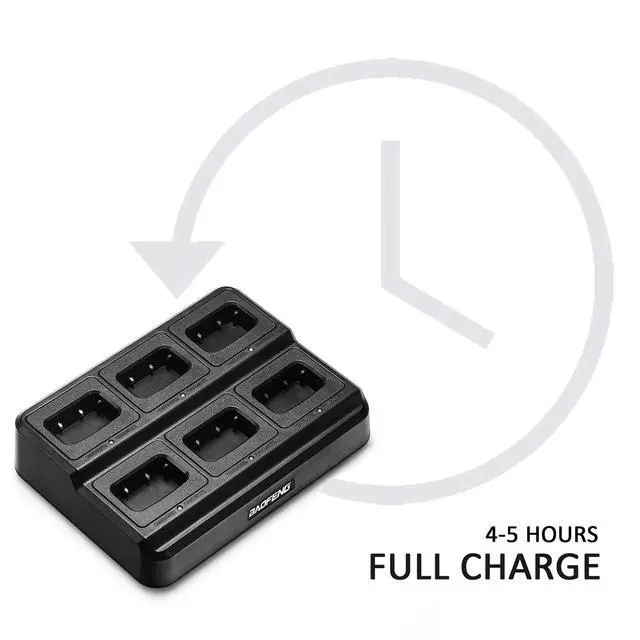 Alt view image 7 of 7 - 6pcs BF-888S Walkie Talkie for Adults, Long Range Two Way Radio, 1500mAh 16 CH, 6 Radios 6 Earpieces 1 Six-way Charger 1 Cable