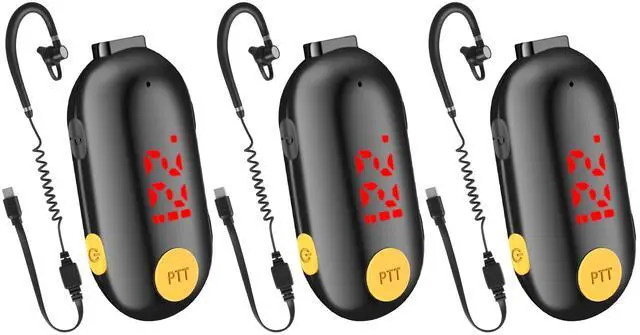 Main image of Super Mini Walkie Talkies, Portable Two-Way Radios for Restaurants, Outdoor Sports, Retail Stores, Hospital & Travel 3 Pack