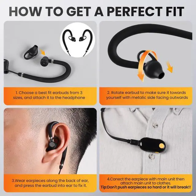 Alt view image 3 of 7 - Super Mini Walkie Talkies, Portable Two-Way Radios for Restaurants, Outdoor Sports, Retail Stores, Hospital & Travel 3 Pack