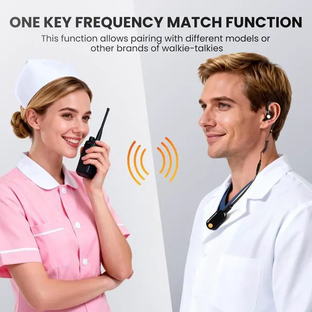 Alt view image 5 of 7 - Super Mini Walkie Talkies, Portable Two-Way Radios for Restaurants, Outdoor Sports, Retail Stores, Hospital & Travel 3 Pack