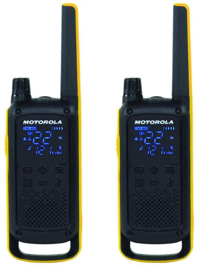 Main image of T470 Two-Way Radio Black W/Yellow Rechargeable Two Pack