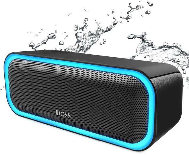 Main image of SoundBox Pro Bluetooth Speaker, 20W Stereo Sound, Active Extra Bass, 20H Playtime, Multi-Colors Lights, TWS Pairing, IPX6 Waterproof for Garden, Hiking, Camping, Outdoor, Party-Black