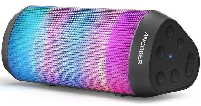 Main image of Portable Bluetooth Speaker Powerful HD Loud Sound, LED Lights, IPX4 Wateproof, 24H Playtime, Wireless TWS Pairing, Built-in Mic, for Home/Outdoor/Party, Cool Electronics, Birthday Gifts for Men Women