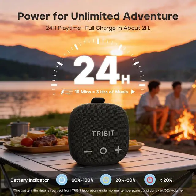 Alt view image 4 of 7 - StormBox Micro 3 Portable Bluetooth Speaker, 13W Bike Speaker with IP68 Waterproof, 24H Playtime, Wireless, BT6.0, Loud Sound, TWS Pairing, XBass, Magnetic & Strap for Outdoor/Home/Hiking/Golf