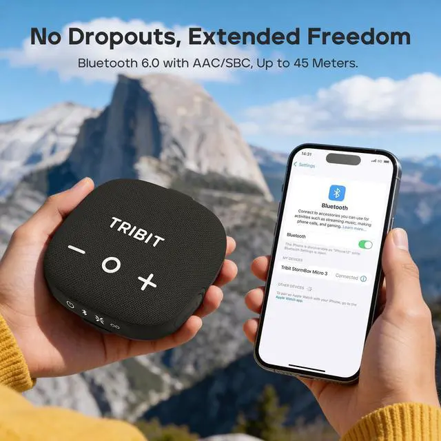 Alt view image 6 of 7 - StormBox Micro 3 Portable Bluetooth Speaker, 13W Bike Speaker with IP68 Waterproof, 24H Playtime, Wireless, BT6.0, Loud Sound, TWS Pairing, XBass, Magnetic & Strap for Outdoor/Home/Hiking/Golf
