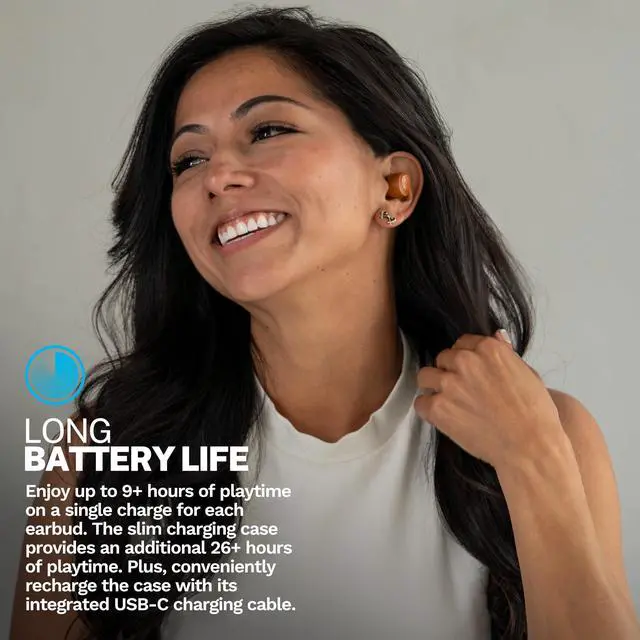 Alt view image 3 of 7 - Go Air Pop+ Tones, True Wireless Earbuds, Bluetooth Earbuds with Microphone, Dual Connect, EQ3 Sound, 7572 W