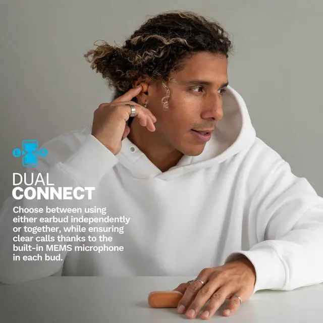 Alt view image 4 of 7 - Go Air Pop+ Tones, True Wireless Earbuds, Bluetooth Earbuds with Microphone, Dual Connect, EQ3 Sound, 7572 W