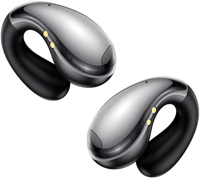Main image of 2026 Open Ear Earbud Ultra Clip on Ear Buds with Assistant Audifonos Traductores Inglés Español Bone Conduction Headphones AI Translation Earbuds Real Time for Travel Business (Black)