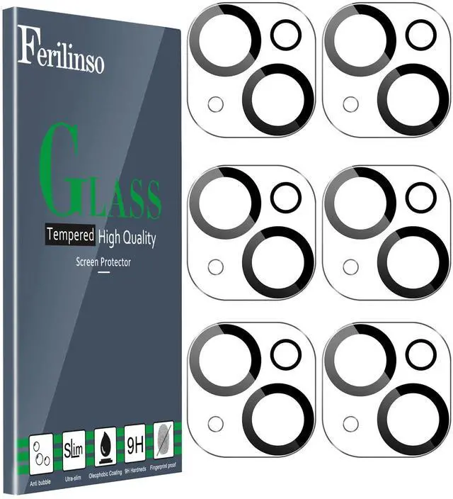 Main image of for iPhone 14 iPhone 15 iPhone 14 Plus iPhone 15 Plus Camera Lens Protector for iPhone 13 13 Mini Lens Screen Protector Accessories Cover 9H Protection Case Friendly 6 Pack