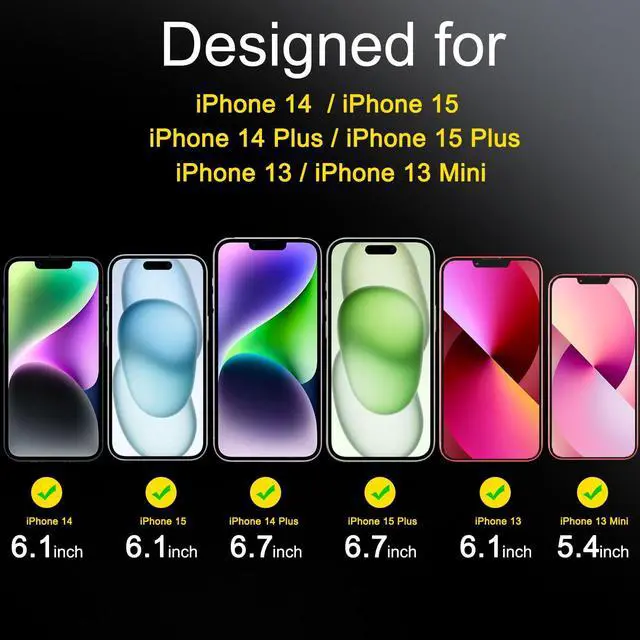 Alt view image 2 of 7 - for iPhone 14 iPhone 15 iPhone 14 Plus iPhone 15 Plus Camera Lens Protector for iPhone 13 13 Mini Lens Screen Protector Accessories Cover 9H Protection Case Friendly 6 Pack