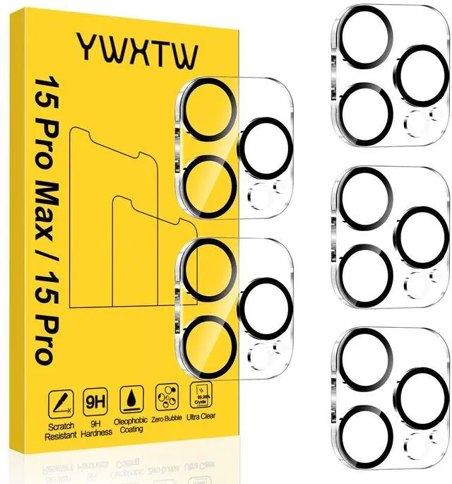 Main image of [5 Pack Designed for iPhone 15 Pro Max Camera Lens Protector, for iPhone 15 Pro Camera Lens Protector, Night Shooting Mode, Anti Scratch HD Clear 9H Hardness Tempered Glass