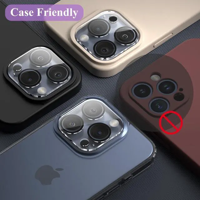 Alt view image 6 of 6 - [5 Pack Designed for iPhone 15 Pro Max Camera Lens Protector, for iPhone 15 Pro Camera Lens Protector, Night Shooting Mode, Anti Scratch HD Clear 9H Hardness Tempered Glass