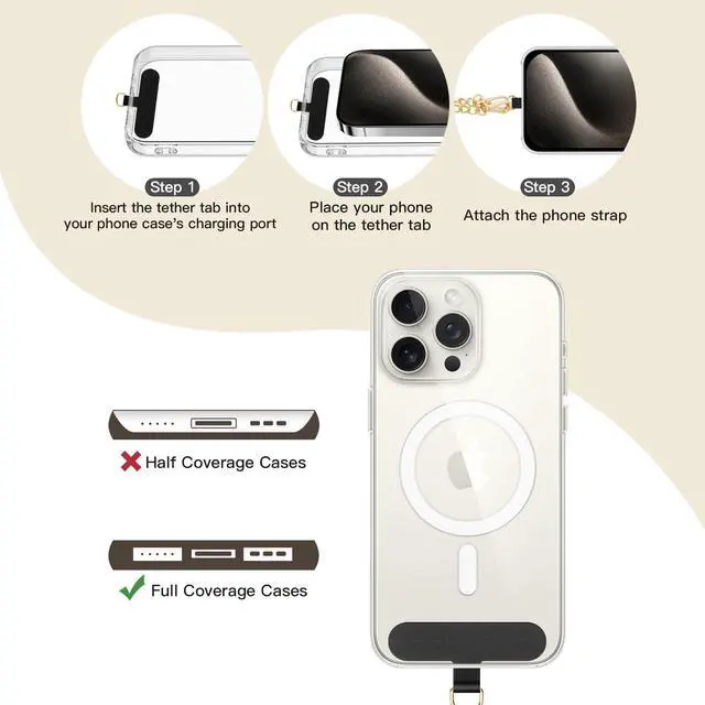 Alt view image 4 of 7 - Universal Phone Lanyard, Adjustable Crossbody Phone Strap