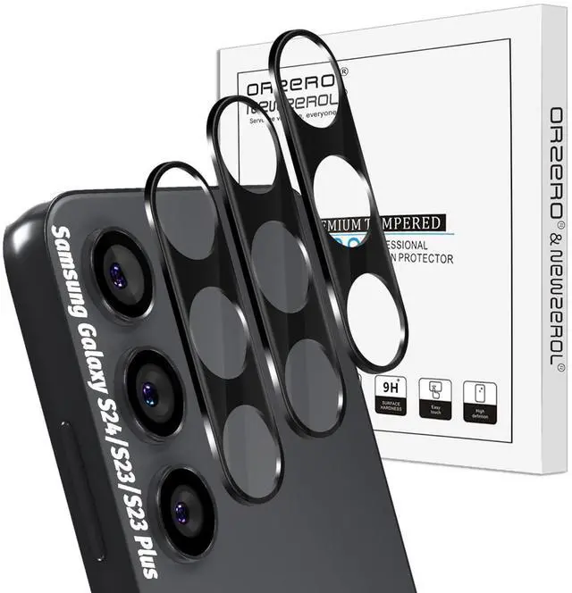 Main image of Camera Lens Protector Compatible for Samsung Galaxy S24/S23/S23 Plus Protector de Cámera Tempered Glass 9H Precise Camera Cutouts Anti-Scratch Does Not Affect Night Shots and Flash