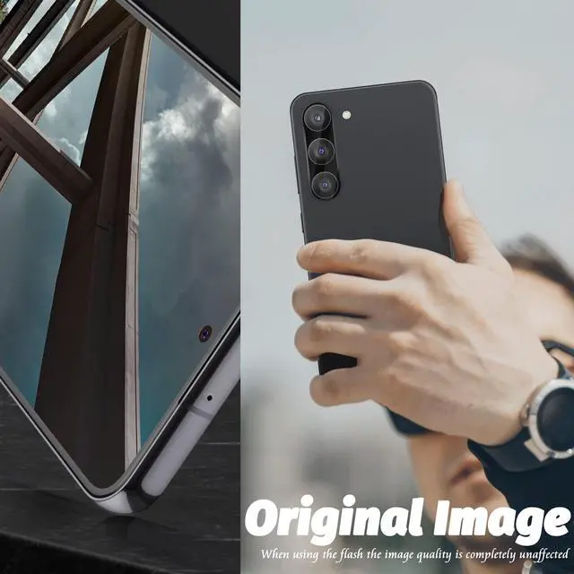 Alt view image 4 of 7 - Camera Lens Protector Compatible for Samsung Galaxy S24/S23/S23 Plus Protector de Cámera Tempered Glass 9H Precise Camera Cutouts Anti-Scratch Does Not Affect Night Shots and Flash