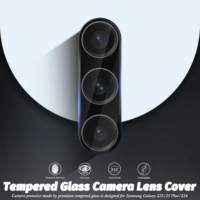 Alt view image 6 of 7 - Camera Lens Protector Compatible for Samsung Galaxy S24/S23/S23 Plus Protector de Cámera Tempered Glass 9H Precise Camera Cutouts Anti-Scratch Does Not Affect Night Shots and Flash