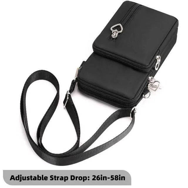 Alt view image 5 of 7 - Small Crossbody Bags for Women Mini Cell Phone Purses with Crossbody Strap Phone Wallet Purses Shoulder Bag Nylon Arm Bag
