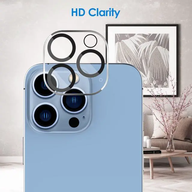 Alt view image 3 of 7 - Camera Lens Protector for iPhone 13 Pro Max 6.7-Inch and iPhone 13 Pro 6.1-Inch, 9H Tempered Glass, HD Clear, Anti-Scratch, Case Friendly, Does Not Affect Night Shots, 3-Pack