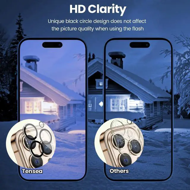 Alt view image 6 of 7 - 3Pcs for iPhone 16 Pro / 16 Pro Max Camera Lens Protector