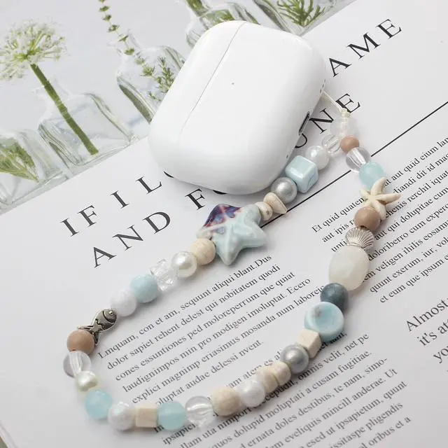 Alt view image 6 of 7 - Cute Phone Camera Charm Wrist Strap, Beaded Phone Lanyard Wristlet Strap