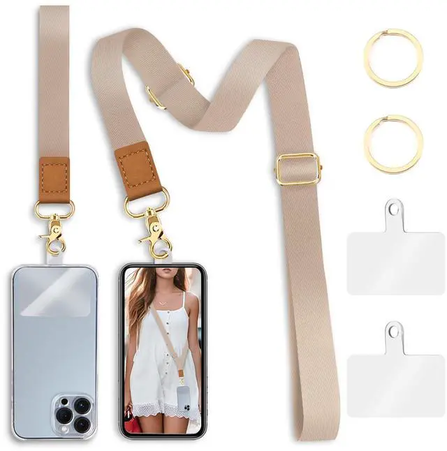 Main image of Phone Lanyard Crossbody Strap Wrist Neck Adjustable Women Gold