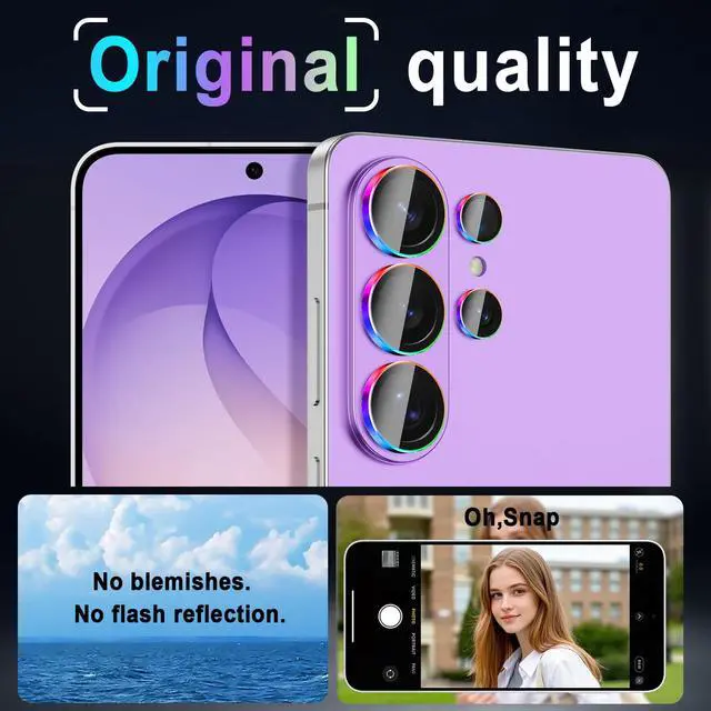 Alt view image 3 of 7 - for Galaxy S26 Ultra Camera Lens Protector,9H Hardness,Scratch Resistant,Ultra-Thin Tempered Glass,Metal Individual Camera Cover for Samsung Galaxy S26 Ultra,Light Colorful