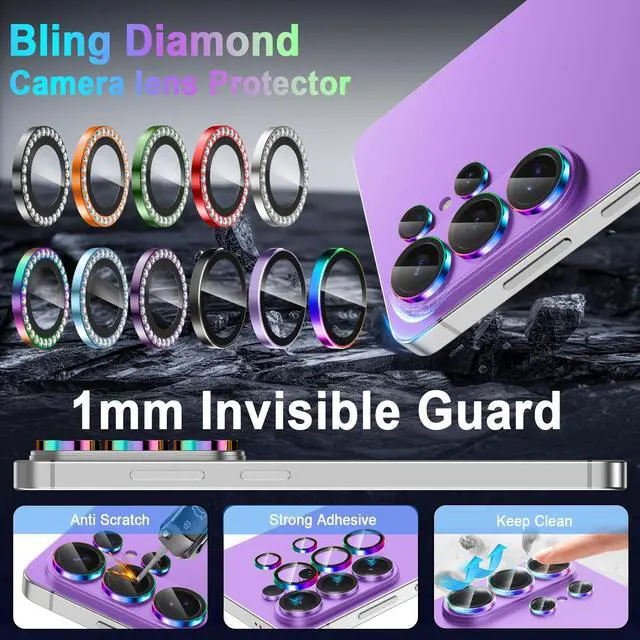 Alt view image 5 of 7 - for Galaxy S26 Ultra Camera Lens Protector,9H Hardness,Scratch Resistant,Ultra-Thin Tempered Glass,Metal Individual Camera Cover for Samsung Galaxy S26 Ultra,Light Colorful
