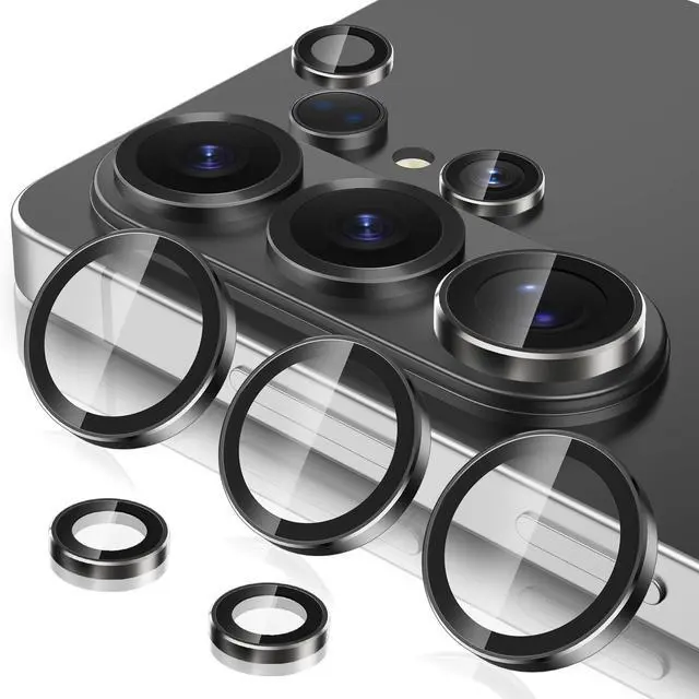 Main image of for Galaxy S26 Ultra Camera Lens Protector,9H Hardness,Scratch Resistant,Ultra-thin Tempered Glass,Metal Individual Camera Cover for Samsung Galaxy S26 Ultra,Light Black