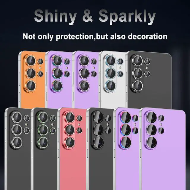 Alt view image 7 of 7 - for Galaxy S26 Ultra Camera Lens Protector,9H Hardness,Scratch Resistant,Ultra-thin Tempered Glass,Metal Individual Camera Cover for Samsung Galaxy S26 Ultra,Light Black