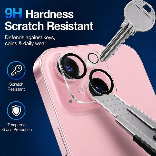 Alt view image 3 of 6 - Camera Lens Protector for iPhone 14/iPhone 14 Plus- 3 Pack
