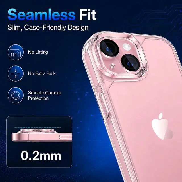 Alt view image 6 of 6 - Camera Lens Protector for iPhone 14/iPhone 14 Plus- 3 Pack